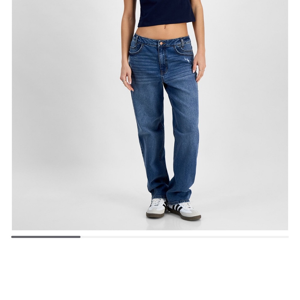 Stylish Blue Straight Leg Women's Jeans